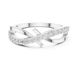 Round Twisted Lab Grown Diamond Wedding Band