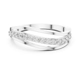 Round Twisted Lab Grown Diamond Wedding Band