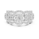 Round Cluster Lab Grown Diamond Wedding Band