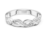 Round Twisted Lab Grown Diamond Wedding Band
