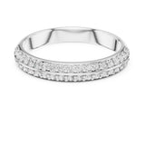 Round Pave Lab Grown Diamond Wedding Band