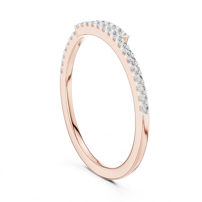 Round Half-Eternity Lab Grown Diamond Wedding Band rose gold video
