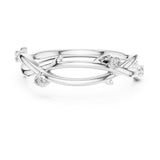 Round Twisted Lab Grown Diamond Wedding Band
