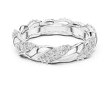 Round Twisted Lab Grown Diamond Wedding Band