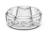 Round Channel Lab Grown Diamond Wedding Band