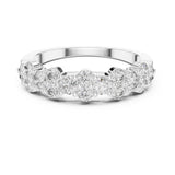 Round Cluster Lab Grown Diamond Wedding Band