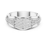 Round Pave Lab Grown Diamond Wedding Band
