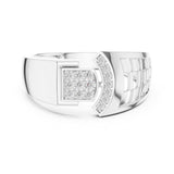 Round Cluster Lab Grown Diamond Wedding Band