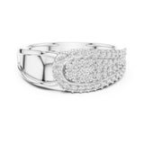 Round Pave Lab Grown Diamond Wedding Band