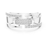 Round Pave Lab Grown Diamond Wedding Band