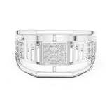 Round Pave Lab Grown Diamond Wedding Band