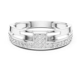 Round Channel Lab Grown Diamond Wedding Band