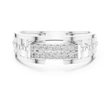 Round Pave Lab Grown Diamond Wedding Band