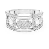 Round Pave Lab Grown Diamond Wedding Band