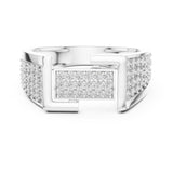 Round Pave Lab Grown Diamond Wedding Band
