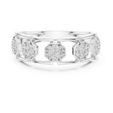 Round Cluster Lab Grown Diamond Wedding Band