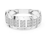 Round Channel Lab Grown Diamond Wedding Band