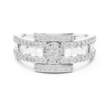Round Cluster Lab Grown Diamond Wedding Band