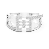 Round Pave Lab Grown Diamond Wedding Band