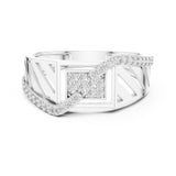 Round Cluster Lab Grown Diamond Wedding Band