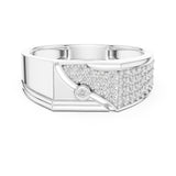Round Pave Lab Grown Diamond Wedding Band