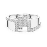 Round Pave Lab Grown Diamond Wedding Band