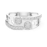 Round Cluster Lab Grown Diamond Wedding Band
