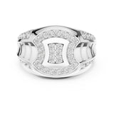 Round Cluster Lab Grown Diamond Wedding Band
