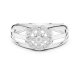 Round Cluster Lab Grown Diamond Wedding Band