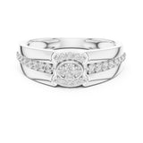 Round Cluster Lab Grown Diamond Wedding Band