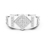Round Cluster Lab Grown Diamond Wedding Band