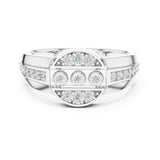 Round Cluster Lab Grown Diamond Wedding Band