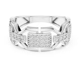 Round Cluster Lab Grown Diamond Wedding Band