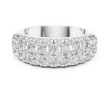 Round Pave Lab Grown Diamond Wedding Band