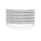 Round Pave Lab Grown Diamond Wedding Band