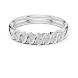 Round Twisted Lab Grown Diamond Wedding Band