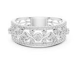 Round Pave Lab Grown Diamond Wedding Band