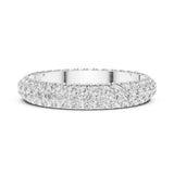 Round Pave Lab Grown Diamond Wedding Band