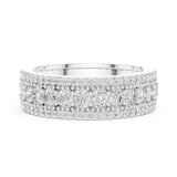 Round Pave Lab Grown Diamond Wedding Band