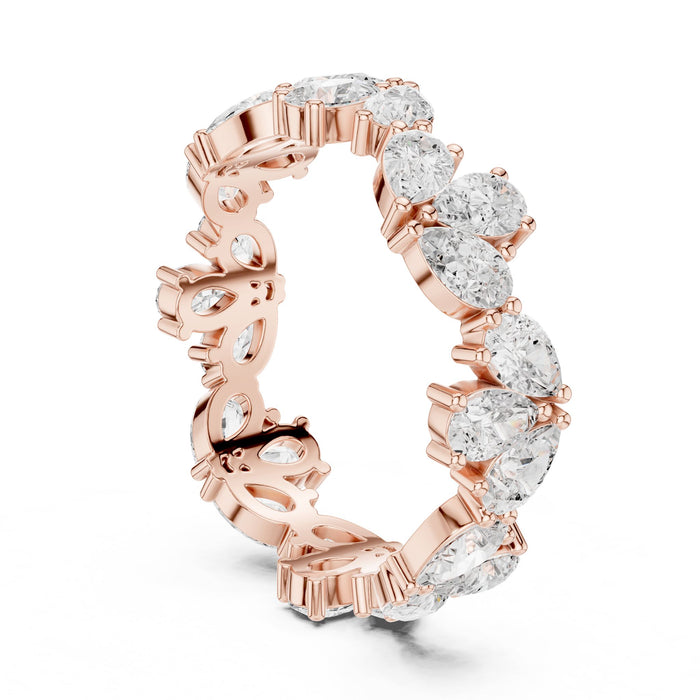 Pear Eternity Lab Grown Diamond Wedding Band rose gold video