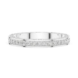 Round Pave Lab Grown Diamond Wedding Band