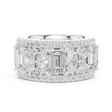 Mixed Eternity Lab Grown Diamond Wedding Band
