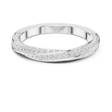 Round Twisted Lab Grown Diamond Wedding Band