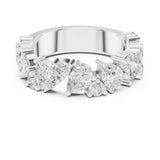 Pear & Round Lab Grown Diamond Half Eternity  Wedding Band