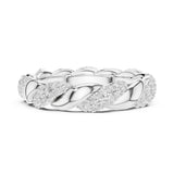 Round Twisted Lab Grown Diamond Wedding Band