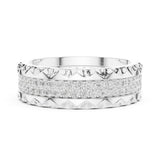 Round Pave Lab Grown Diamond Wedding Band