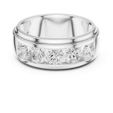 Round Channel Lab Grown Diamond Wedding Band