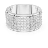 Round Pave Lab Grown Diamond Wedding Band