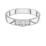 Oval Three-Stone Lab Grown Diamond Wedding Band