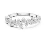 Round Cluster Lab Grown Diamond Wedding Band